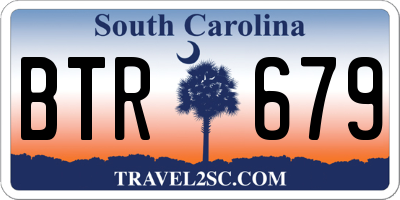 SC license plate BTR679