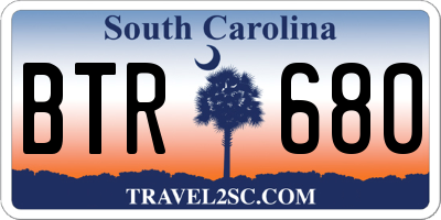 SC license plate BTR680