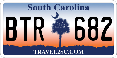 SC license plate BTR682