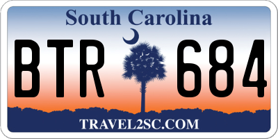 SC license plate BTR684