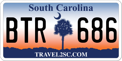 SC license plate BTR686