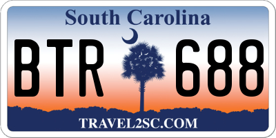 SC license plate BTR688