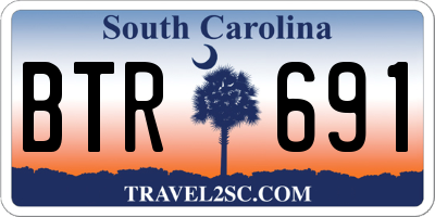 SC license plate BTR691