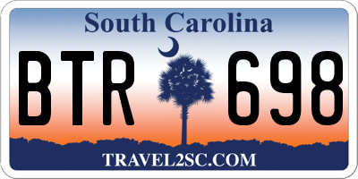 SC license plate BTR698