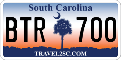 SC license plate BTR700