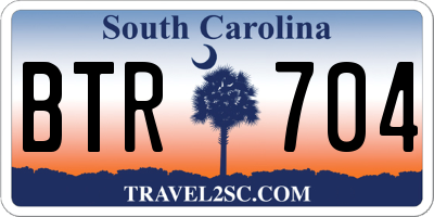 SC license plate BTR704