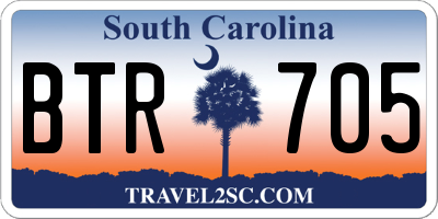 SC license plate BTR705