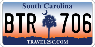 SC license plate BTR706