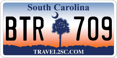 SC license plate BTR709