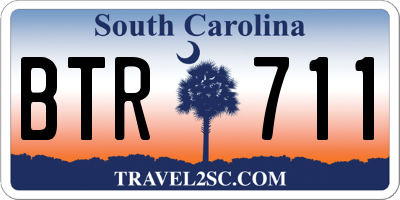 SC license plate BTR711