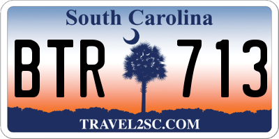 SC license plate BTR713
