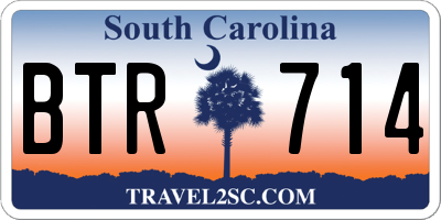 SC license plate BTR714
