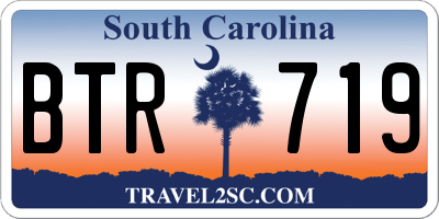 SC license plate BTR719
