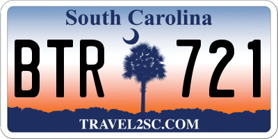 SC license plate BTR721