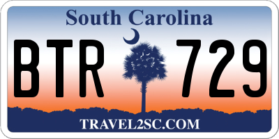 SC license plate BTR729