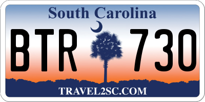 SC license plate BTR730