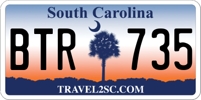 SC license plate BTR735