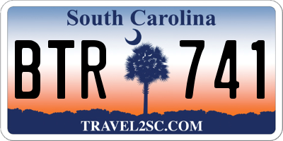 SC license plate BTR741