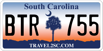 SC license plate BTR755