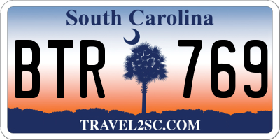 SC license plate BTR769