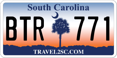 SC license plate BTR771