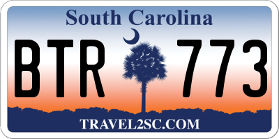SC license plate BTR773