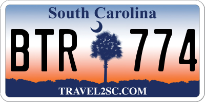 SC license plate BTR774