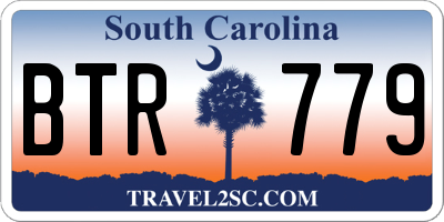 SC license plate BTR779