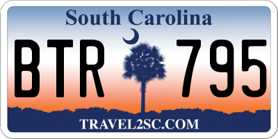 SC license plate BTR795
