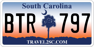 SC license plate BTR797