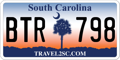 SC license plate BTR798