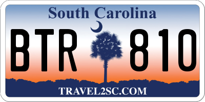 SC license plate BTR810
