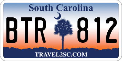 SC license plate BTR812