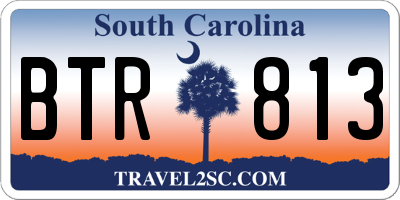 SC license plate BTR813