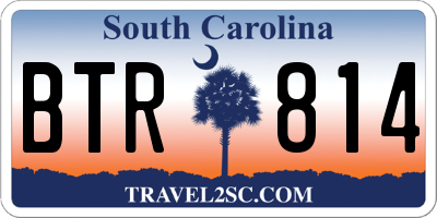 SC license plate BTR814