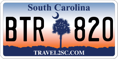 SC license plate BTR820