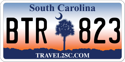 SC license plate BTR823