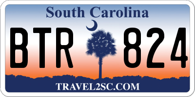 SC license plate BTR824