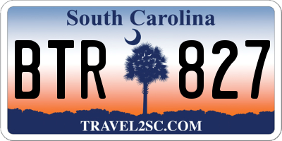 SC license plate BTR827