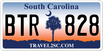 SC license plate BTR828