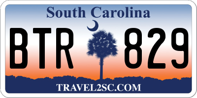 SC license plate BTR829