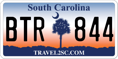 SC license plate BTR844