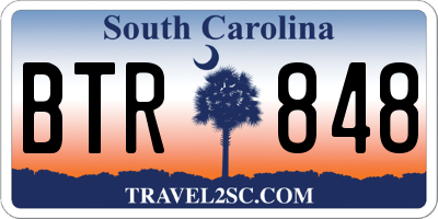 SC license plate BTR848