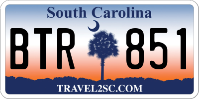 SC license plate BTR851