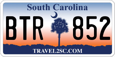 SC license plate BTR852