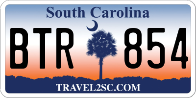 SC license plate BTR854