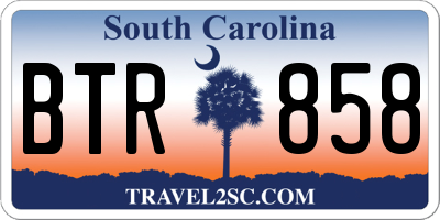 SC license plate BTR858