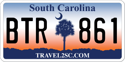 SC license plate BTR861