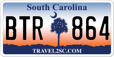 SC license plate BTR864