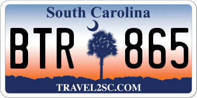 SC license plate BTR865
